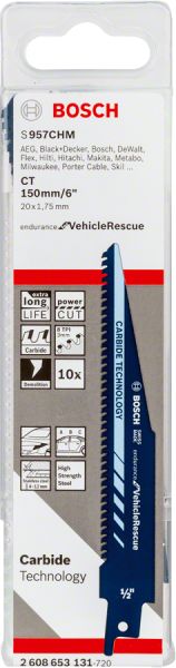 Bosch - Endurance for Serisi Araç Yıkımı için Panter Testere Bıçağı S 957 CHM 10'lu 2608653131