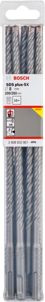 Bosch - SDS-Plus-5X Serisi Kırıcı Delici Matkap Ucu 8*260 mm 10'lu 2608833901