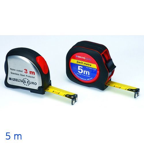 İzeltaş Crom Stoplu Şerit Metre 5 M