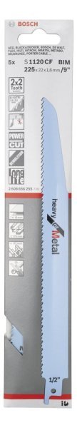 Bosch - Heavy Serisi Metal için Panter Testere Bıçağı S 1120 CF - 5'li 2608656255