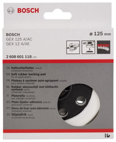 Bosch - 125 mm Zımpara Tabanı Yumuşak (GEX) 2608601118