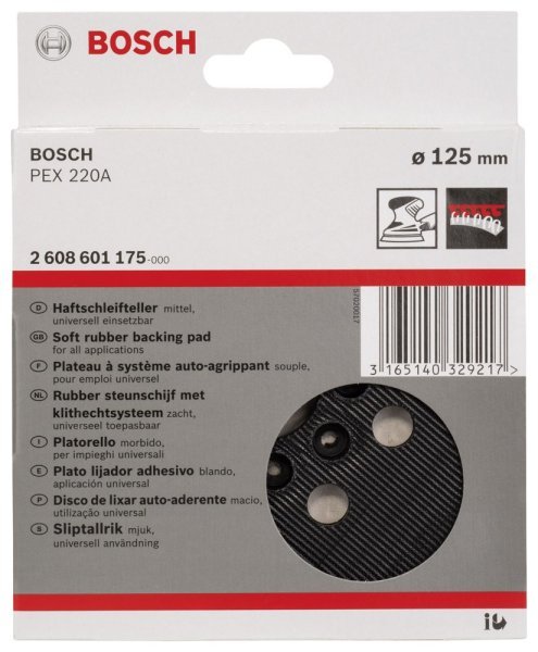 Bosch - 125 mm Zımpara Tabanı Orta Sertlikte (PEX) 2608601175