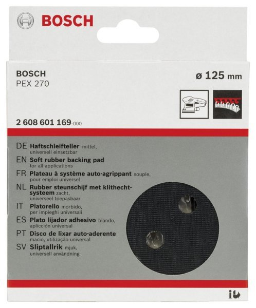 Bosch - 125 mm Zımpara Tabanı Orta Sertlikte (PEX) 2608601169