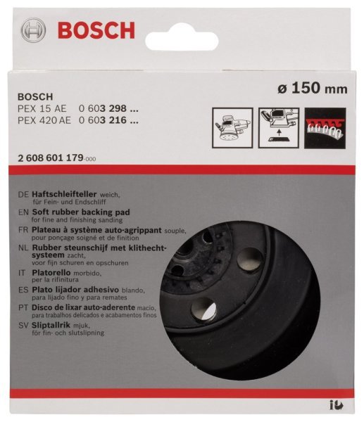 Bosch - 150 mm Zımpara Tabanı Orta Sertlikte (PEX) 2608601179