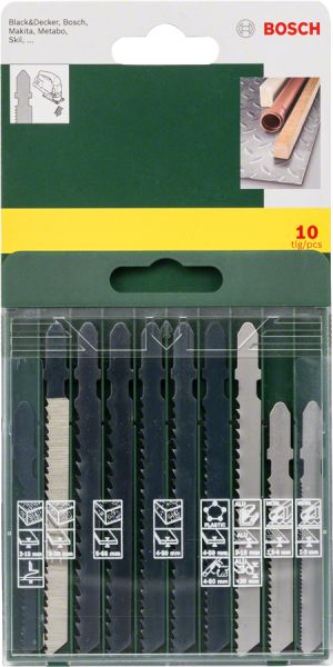 Bosch - 10 Parça Dekupaj Testere Seti Karışık (Promo) 2607019461