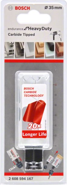 Bosch - Endurance Serisi Zorlu Malzemeler için Karpit Delik Açma Testeresi (Panç) 35 mm 2608594167