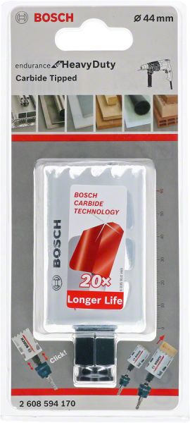 Bosch - Endurance Serisi Zorlu Malzemeler için Karpit Delik Açma Testeresi (Panç) 44 mm 2608594170