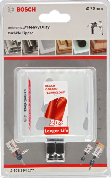 Bosch - Endurance Serisi Zorlu Malzemeler için Karpit Delik Açma Testeresi (Panç) 70 mm 2608594177