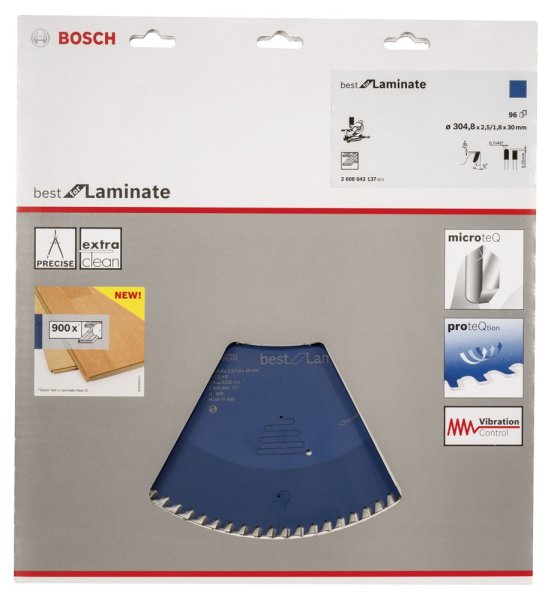Bosch - Best Serisi Laminant için Daire Testere Bıçağı 305*30 mm 96 Diş 2608642137