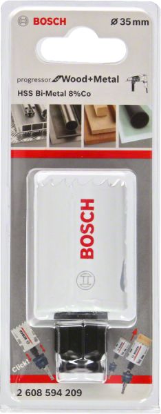 Bosch - Yeni Progressor Serisi Ahşap ve Metal için Delik Açma Testeresi (Panç) 35 mm 2608594209