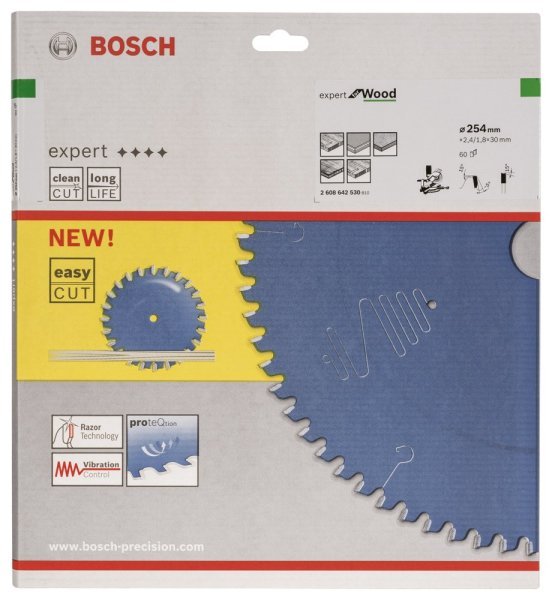 Bosch - Expert Serisi Ahşap için Daire Testere Bıçağı 254*30 mm 60 Diş 2608642530