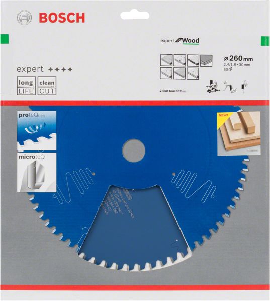 Bosch - Expert Serisi Ahşap için Daire Testere Bıçağı 260*30 mm 60 Diş 2608644082