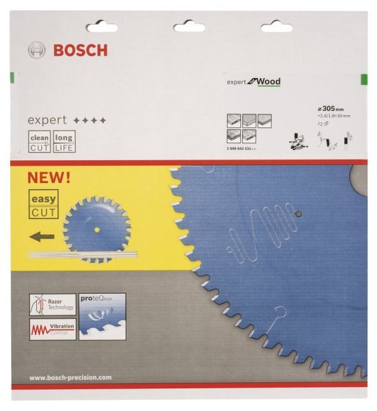 Bosch - Expert Serisi Ahşap için Daire Testere Bıçağı 305*30 mm 72 Diş 2608642531