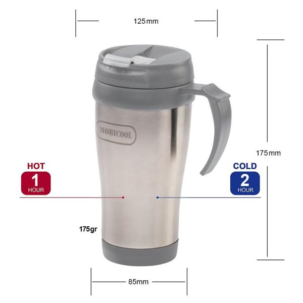 Mobicool MDA40 0,40 Litre Paslanmaz Çelik Seyahat Bardağı/Kupa