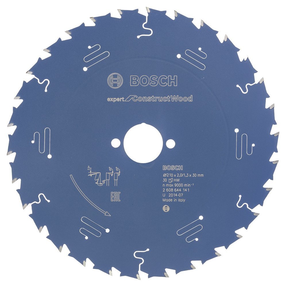 Bosch - Expert Serisi İnşaat Ahşabı için Daire Testere Bıçağı 210*30 mm 30 Diş 2608644141