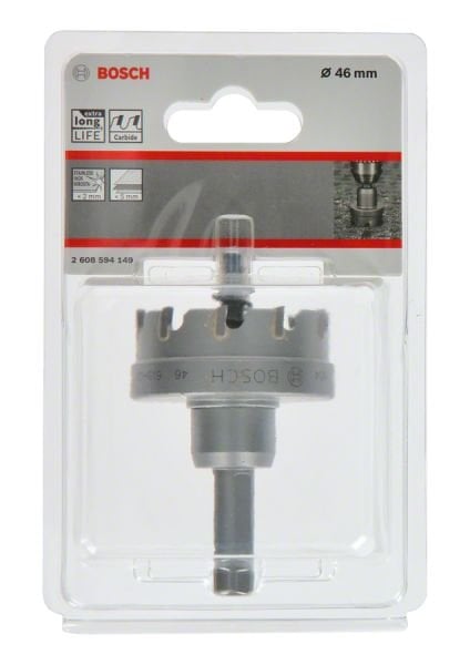 Bosch - Endurance Serisi Ağır Metaller için TCT Delik Açma Testeresi (Panç) 46 mm 2608594149
