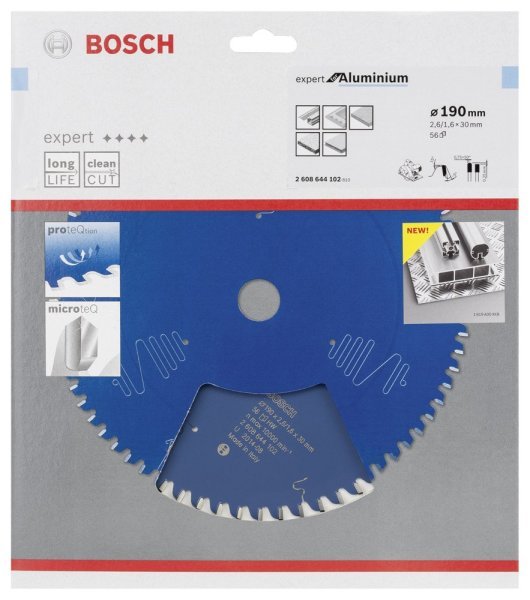Bosch - Expert Serisi Alüminyum için Daire Testere Bıçağı 190*30 mm 56 Diş 2608644102
