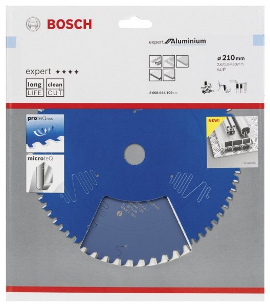 Bosch - Expert Serisi Alüminyum için Daire Testere Bıçağı 210*30 mm 54 Diş 2608644109