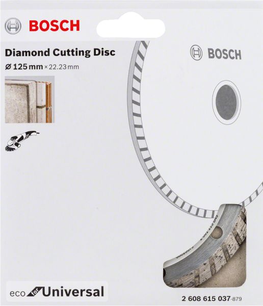 Bosch - Ekonomik Seri Genel Yapı Malzemeleri İçin Elmas Kesme Diski 125 mm Turbo 2608615037