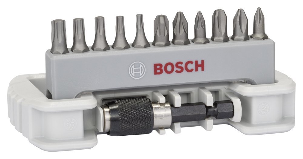 Bosch - 11 Parça ExtraHard Vidalama Ucu Seti + Hızlı Değiştirmeli Tutucu 2608522129