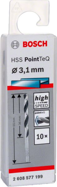 Bosch - HSS-PointeQ Metal Matkap Ucu 3,1 mm 10'lu 2608577199
