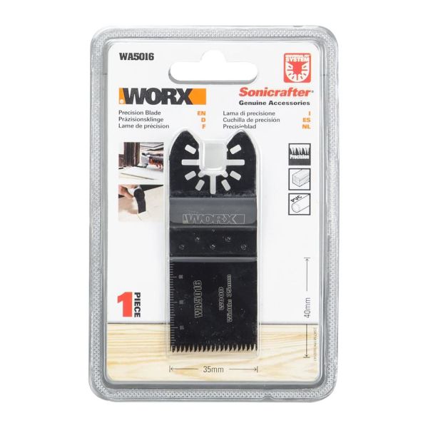 WORX WA5016 Çok Amaçlı Raspalama Makinası İçin 35x40mm Ahşap ve PVC Universal Hassas Kesme Bıçağı