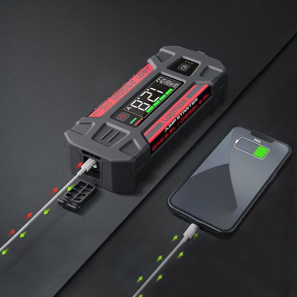 LOKITHOR J401 12V 2500Amp Li-Polimer Akıllı Akü Takviye + Powerbank + Led Lamba