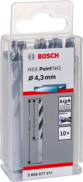 Bosch - HSS-PointeQ Metal Matkap Ucu 4,3 mm 10'lu 2608577211