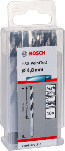 Bosch - HSS-PointeQ Metal Matkap Ucu 4,8 mm 10'lu 2608577216