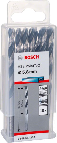Bosch - HSS-PointeQ Metal Matkap Ucu 5,8 mm 10'lu 2608577226