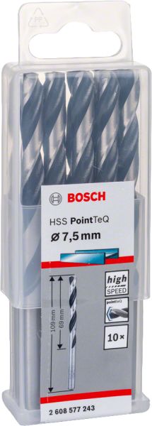 Bosch - HSS-PointeQ Metal Matkap Ucu 7,5 mm 10'lu 2608577243