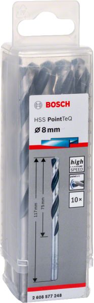 Bosch - HSS-PointeQ Metal Matkap Ucu 8,0 mm 10'lu 2608577248