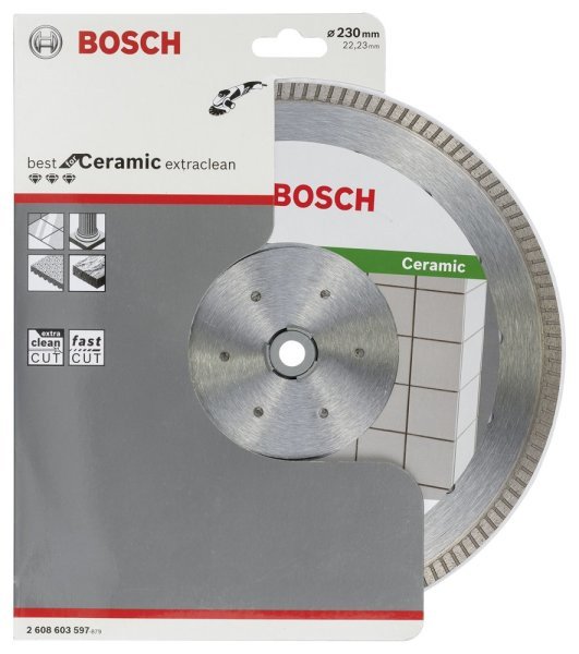 Bosch - Best Serisi Seramik İçin, Extra Temiz Kesim Turbo Segman  Elmas Kesme Diski 230 mm 2608603597