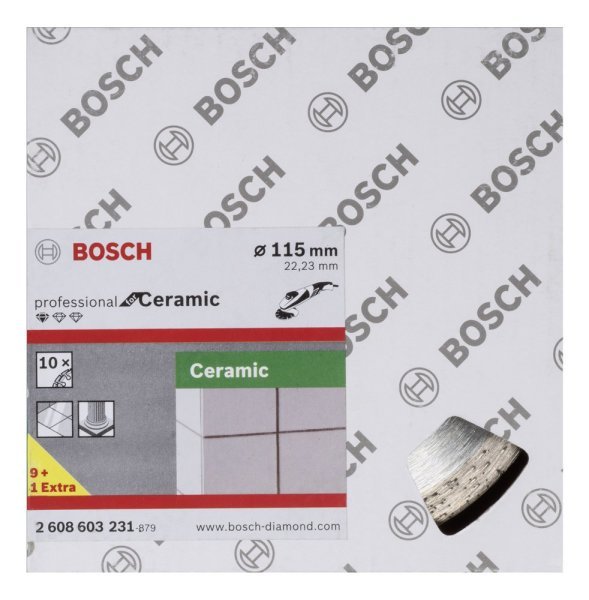 Bosch - Standard Seri Seramik İçin, 9+1 Elmas Kesme Diski Set 115 mm 2608603231