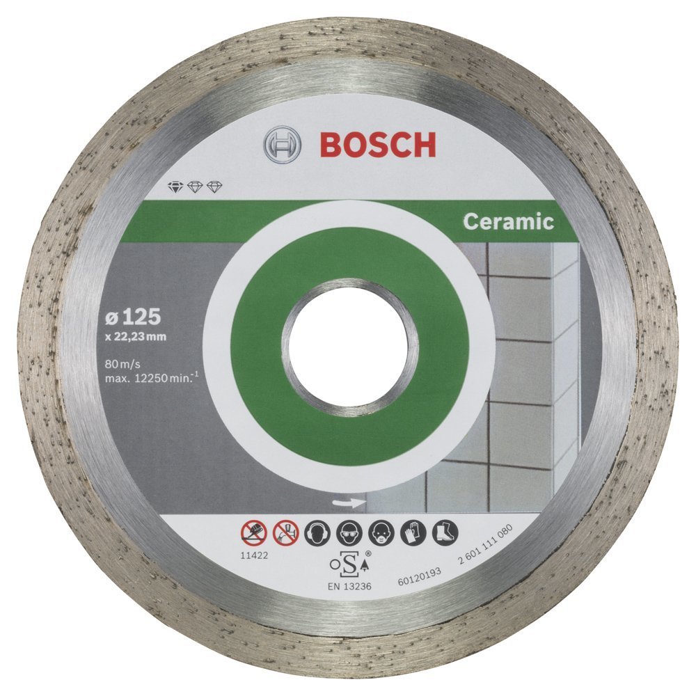 Bosch - Standard Seri Seramik İçin, 9+1 Elmas Kesme Diski Set 125mm 2608603232