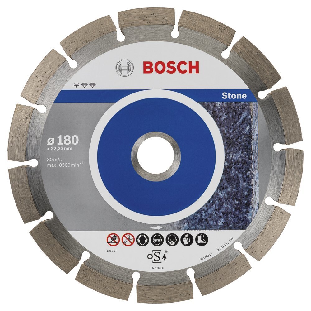 Bosch - Standard Seri Taş İçin, 9+1 Elmas Kesme Diski Set 180 mm 2608603237