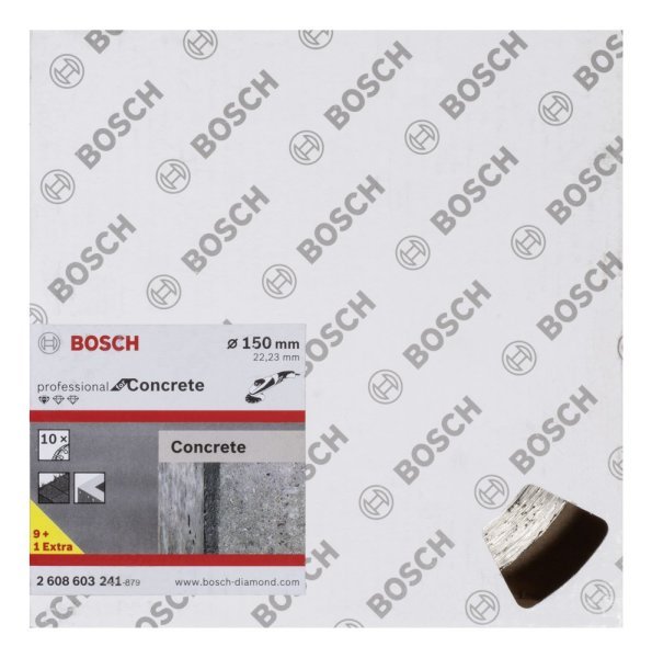 Bosch - Standard Seri Beton İçin, 9+1 Elmas Kesme Diski Set 150 mm 2608603241