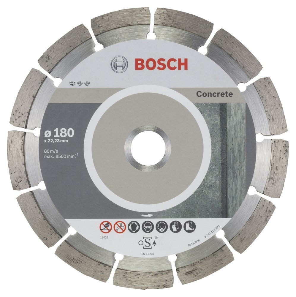 Bosch - Standard Seri Beton İçin, 9+1 Elmas Kesme Diski Set 180 mm 2608603242