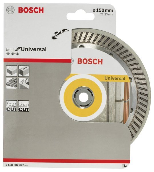 Bosch - Best Serisi Genel Yapı Malzemeleri İçin Turbo Segmanlı Elmas Kesme Diski 150 mm 2608602673