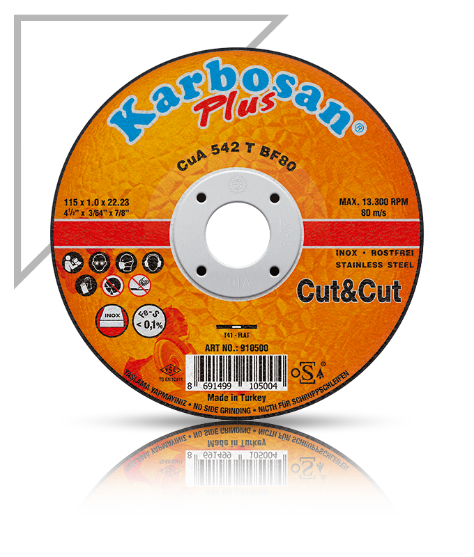 KARBOSAN/125x1.0x22.23/Cut & Cut Plus İnce Kesme Diskleri