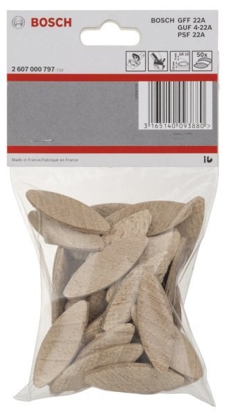 Bosch - Yassı Dübel GR 10 55*19*4 mm 50'li 2607000797
