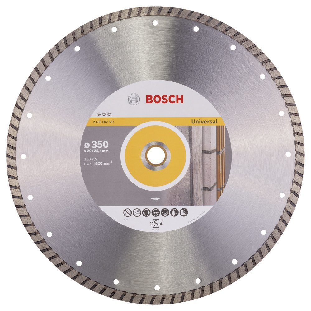 Bosch - Standard Seri Genel Yapı Malzemeleri İçin Turbo Segman Elmas Kesme Diski 350 mm 2608602587