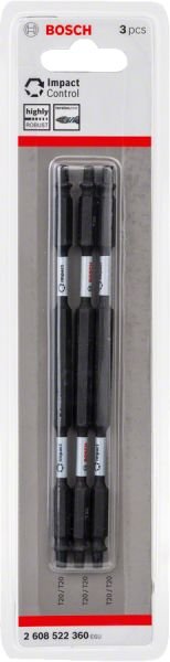 Bosch - Impact Control Serisi Çift Taraflı Vidalama Ucu 3'lü T20 *150mm 2608522360