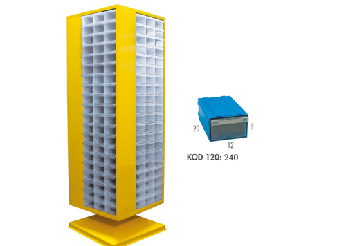 Çekmeceli Döner Dolap KOD:MT 120-240