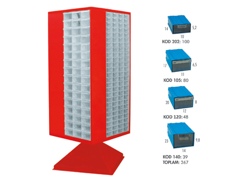 Çekmeceli Döner Dolap KOD:MT Super