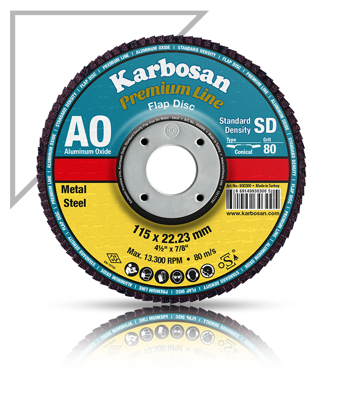 KARBOSAN/180x40KUM/ALÜMİNYUM OKSİT FLAP DİSK AO DÜZ