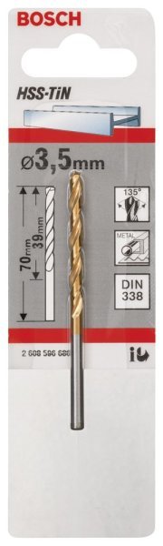 Bosch - HSS-TiN Metal Matkap Ucu 3,5*70 mm 2608596686