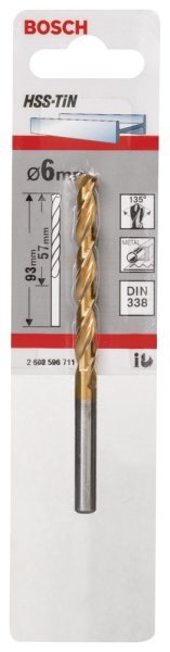 Bosch - HSS-TiN Metal Matkap Ucu 6*93 mm 2608596711
