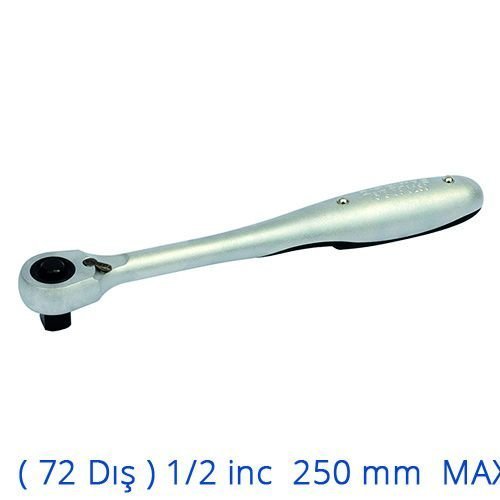 İzeltaş Gear Cırcır Kolu (Ratchet Handle) ( 72 Dış ) 1/2'' 250 Mm  Max