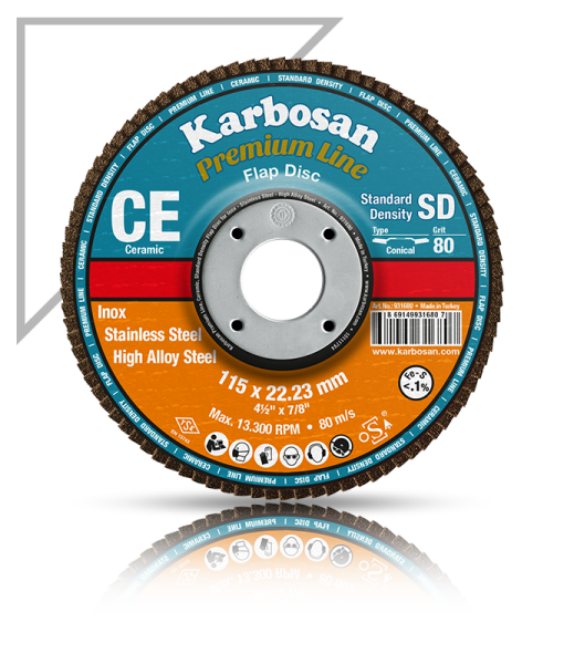 KARBOSAN/180x80KUM/SERAMİK FLAP DİSK KONİK